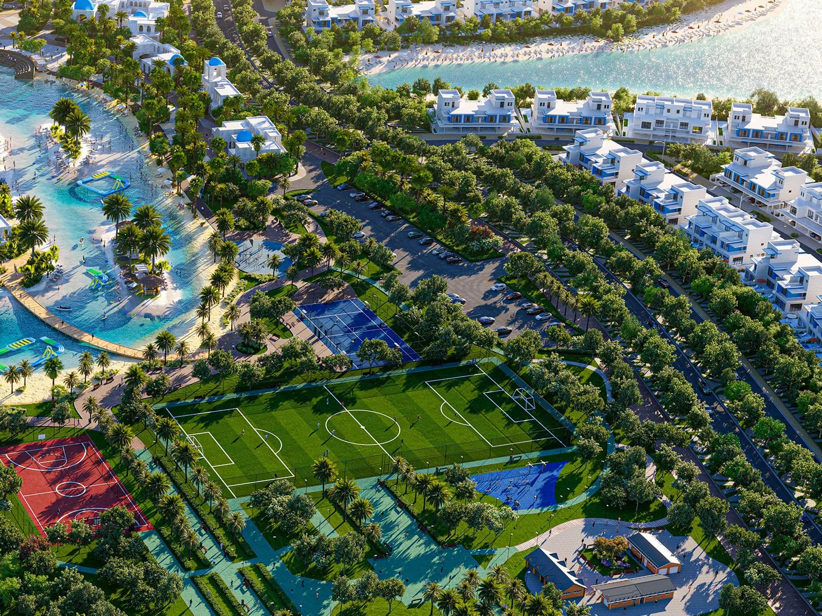 Kids’ play areas & landscaped parks